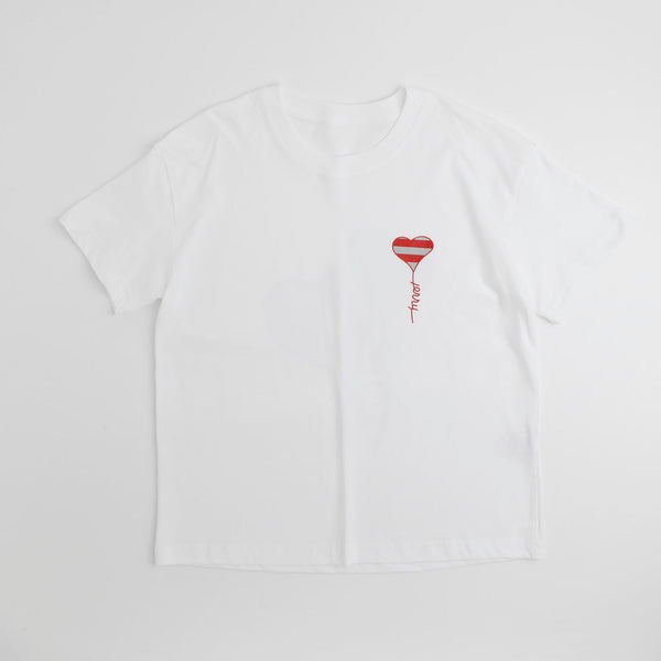 バックハートバルーンデザインTシャツ