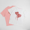 バックハートバルーンデザインTシャツ