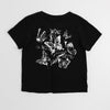 【2点セット】バタフライロゴプリントTシャツ＋ティアードスカート