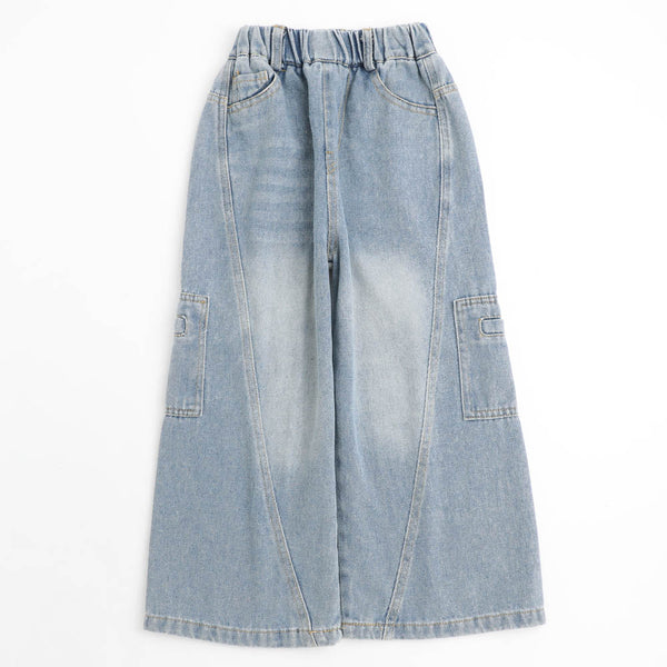 カーブステッチカーゴデニムパンツ