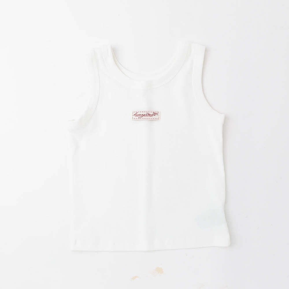 フロントタグデザインカラータンクトップ