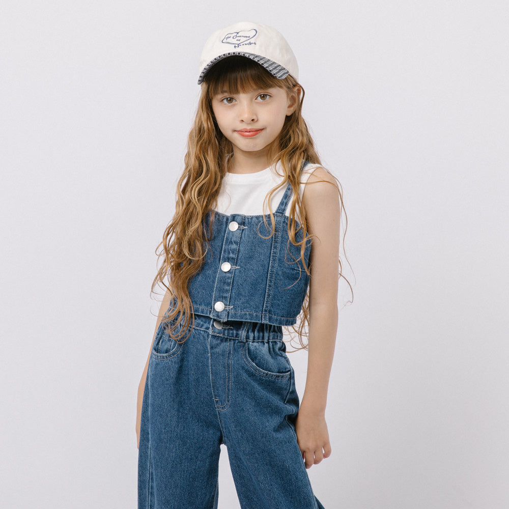 2点セット】フロントボタンデザインビスチェ＋ストレートパンツ