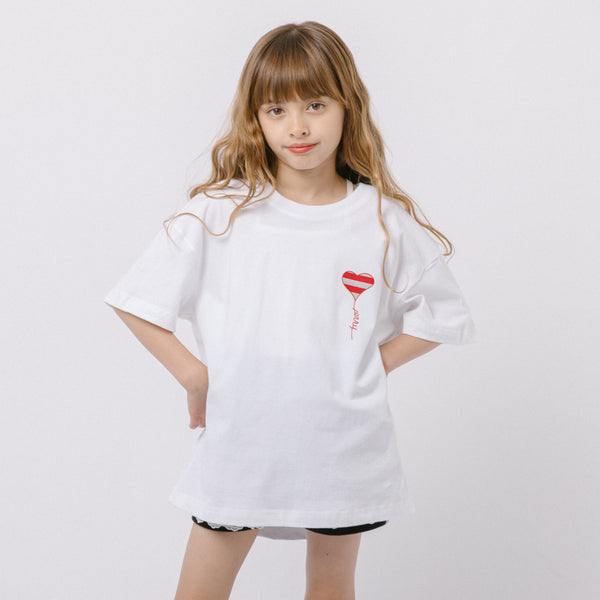 バックハートバルーンデザインTシャツ