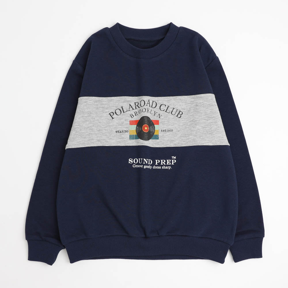 【POLAROAD/ポーラロード】配色切り替えロゴオーバーサイズトレーナー