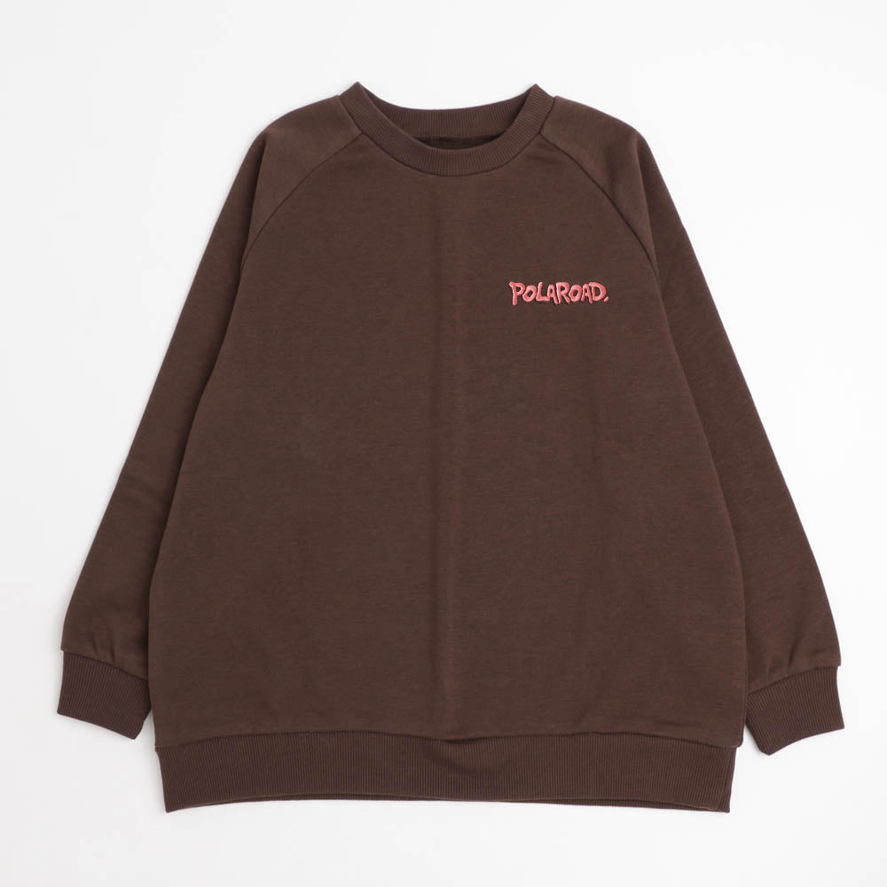 【POLAROAD/ポーラロード】CATプリントオーバーサイズトレーナー