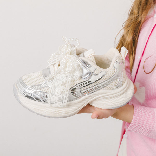 【リボンチャーム付き】メタルダッドスニーカー