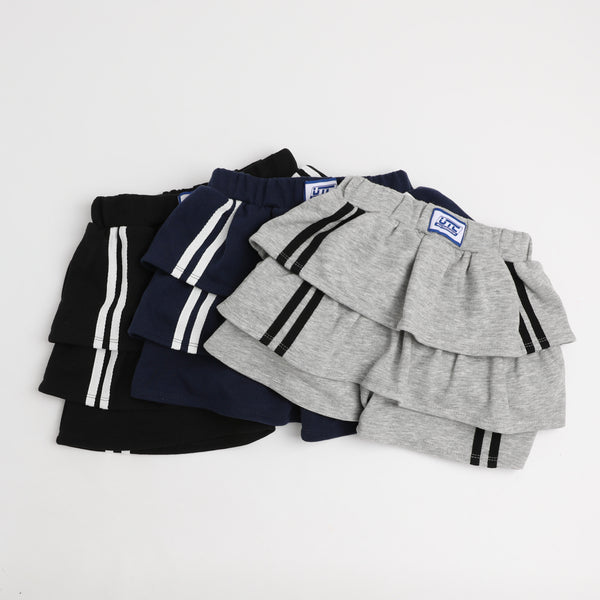 【U.TRACK/ユードットトラック】ラインツーティアフリルショートパンツ