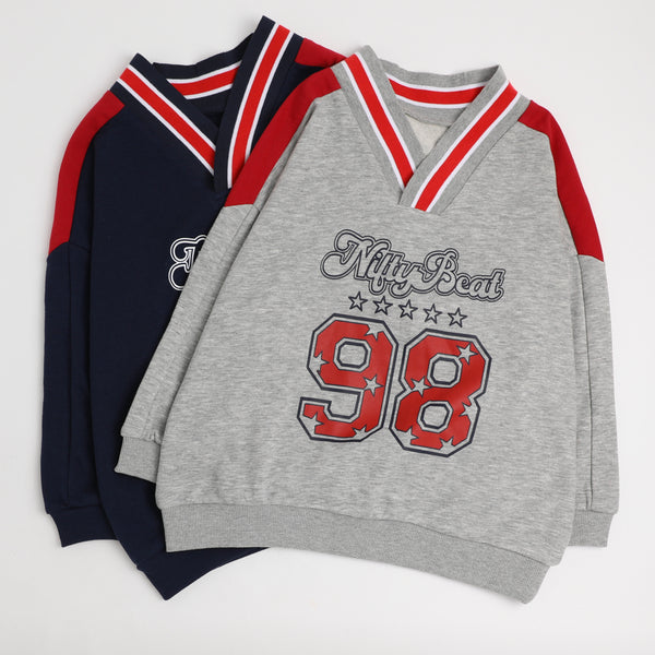 【U.TRACK/ユードットトラック】オーバーサイズVネックロゴトップス