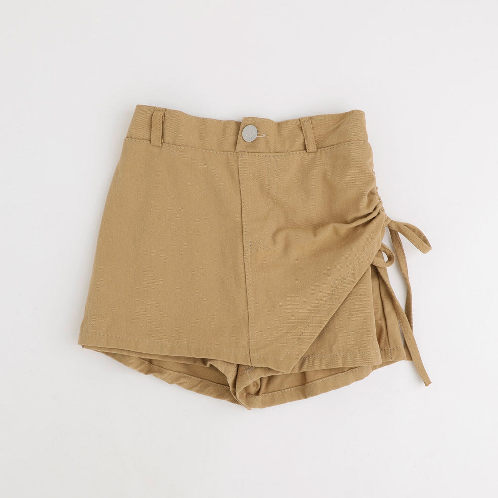 サイドギャザーデニムミニスカパン