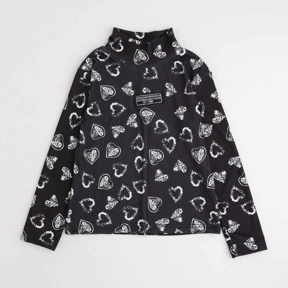 ハート総プリントデザイントップス