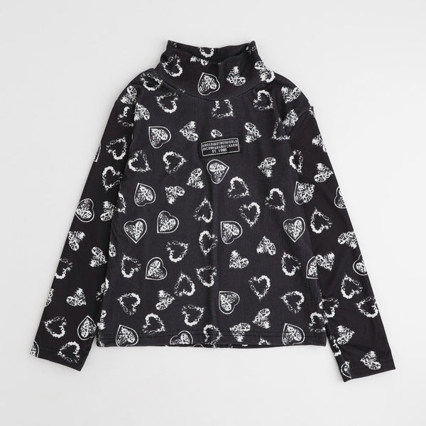 ハート総プリントデザイントップス