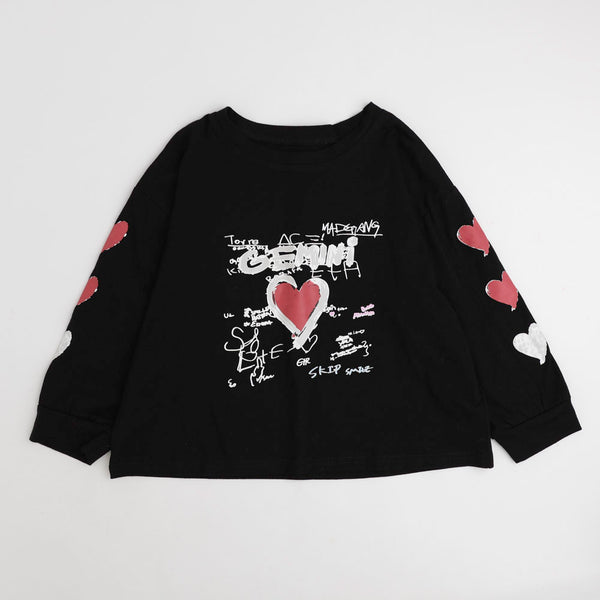 ハートペイントデザインカットソー