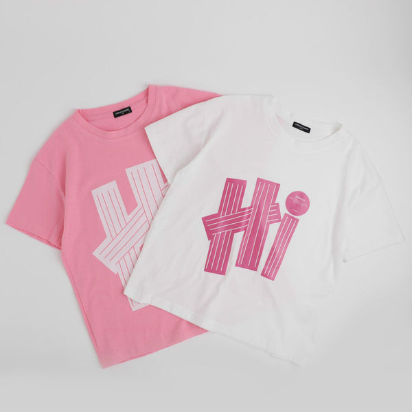 ビッグフロントロゴデザインオーバーサイズTシャツ