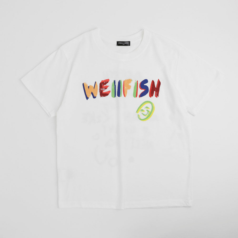 オーバーサイズイラストロゴプリントTシャツ