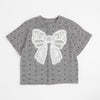 【2点セット】レースリボンミニドットTシャツ＋レーススカート