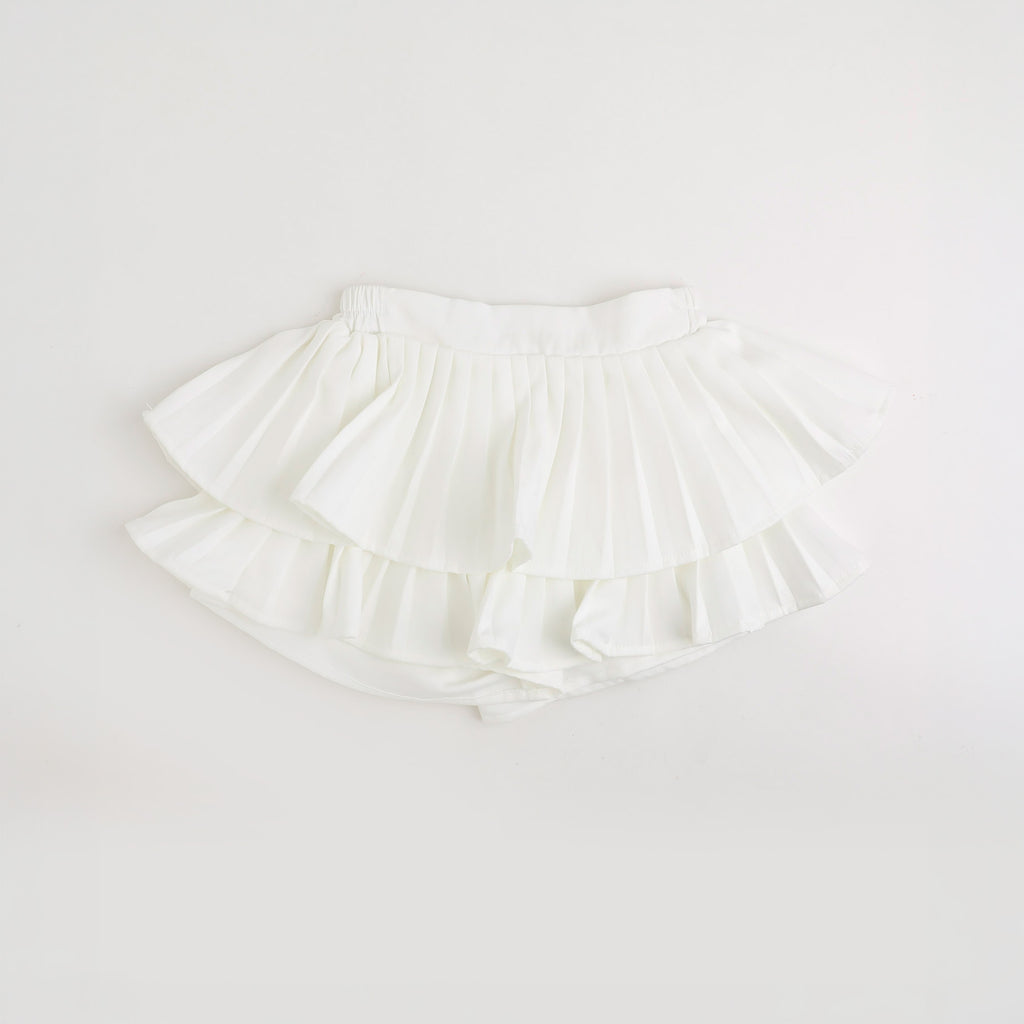 【インナーパンツ付き】プリーツティアードスカート