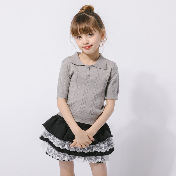 サマーニットポロトップス