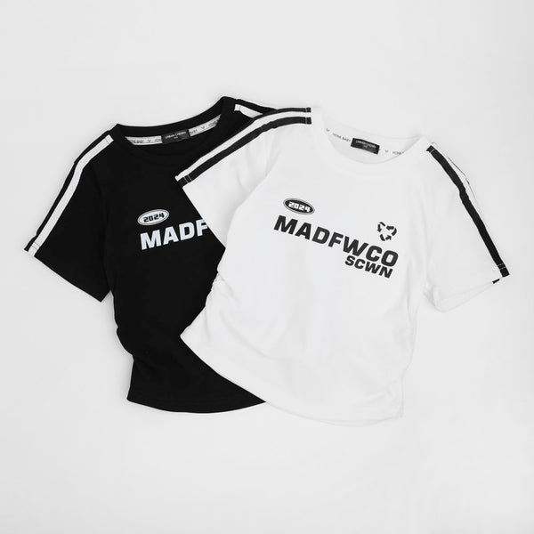 サイドラインロゴプリントTシャツ