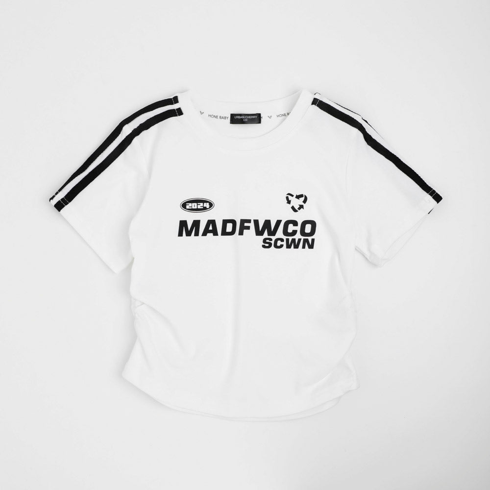 サイドラインロゴプリントTシャツ