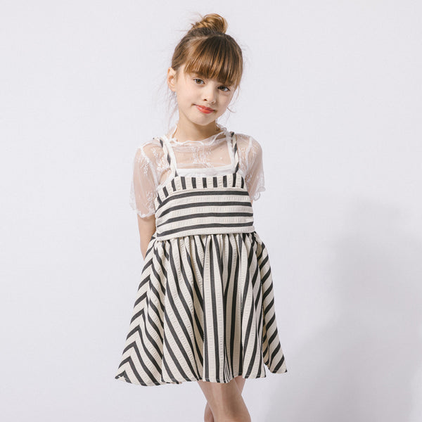 ストライプフレアキャミワンピース