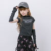 【2点セット】アームカバー付きロゴプリントミニTシャツ