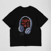 ヘッドホンプリントオーバーサイズTシャツ