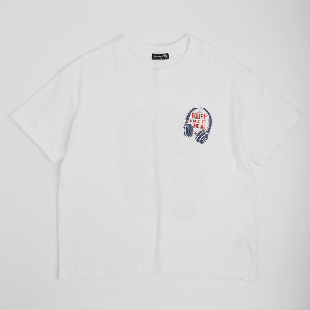 ヘッドホンプリントオーバーサイズTシャツ