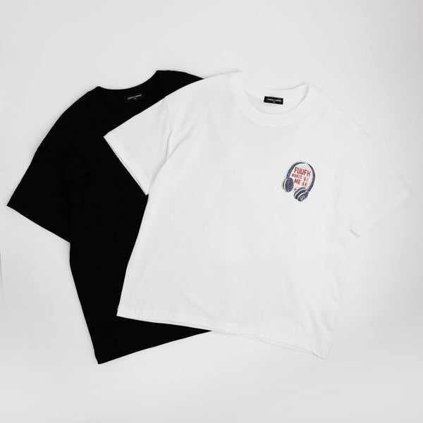 ヘッドホンプリントオーバーサイズTシャツ