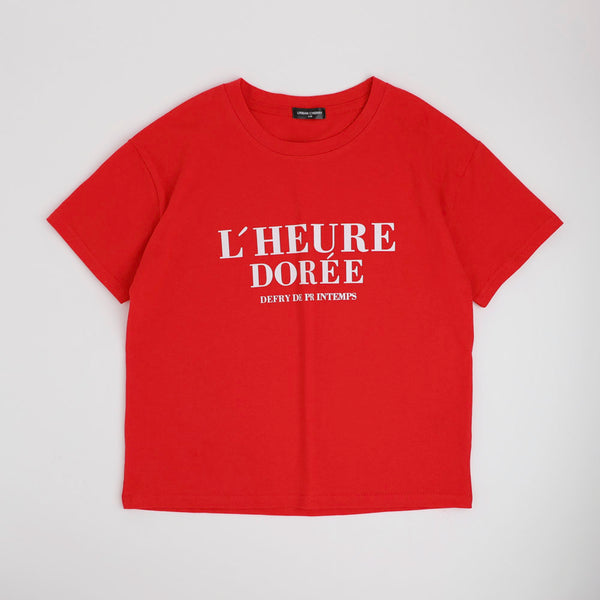 ロゴプリントデザインオーバーサイズTシャツ