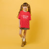 ロゴプリントデザインオーバーサイズTシャツ