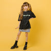 バックウィングプリントオーバーサイズTシャツ