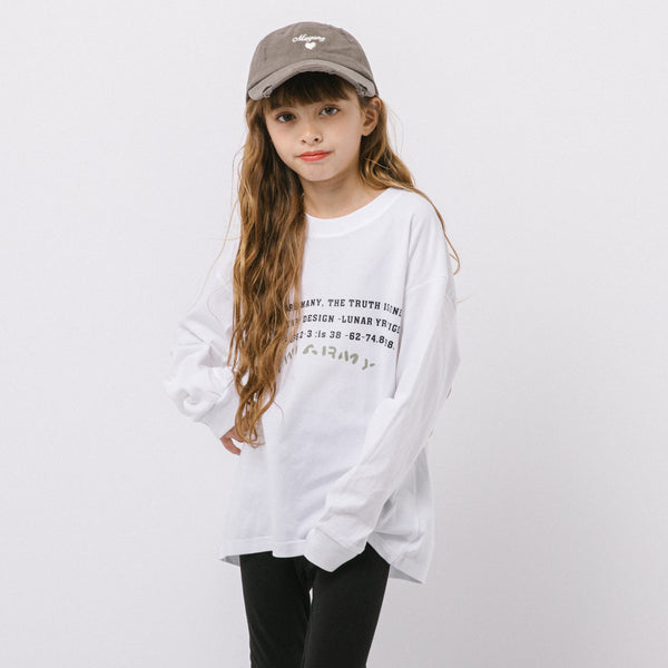 テキストロゴデザインオーバーサイズロングTシャツ