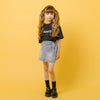 バックウィングプリントオーバーサイズTシャツ
