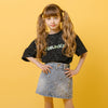 バックウィングプリントオーバーサイズTシャツ