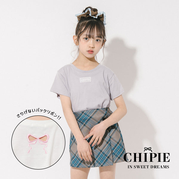 【CHIPIE/シピ】バックリボンカットデザインTシャツ