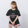 フレンチテキストロゴデザインTシャツ