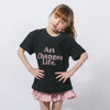 フレンチテキストロゴデザインTシャツ