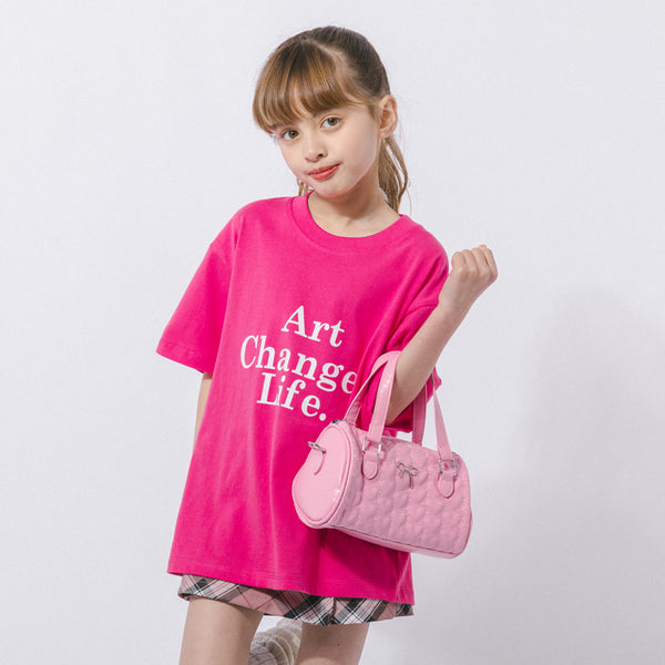 フレンチテキストロゴデザインTシャツ