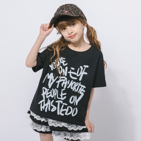 ペイントプリントデザインオーバーサイズTシャツ