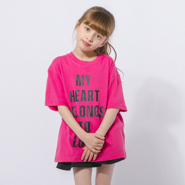 ラブテキストデザインオーバーサイズTシャツ