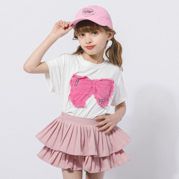 フリンジリボンデザインミニTシャツ