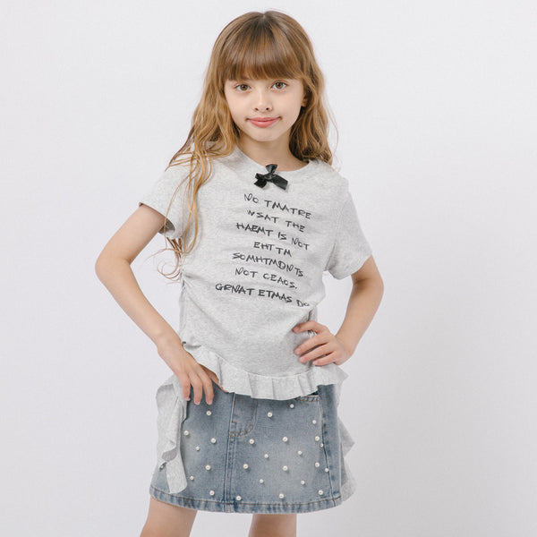 フロントロゴイレヘムTシャツ