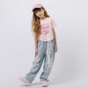 フレンチロゴプリントクロップドTシャツ