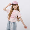 フレンチロゴプリントクロップドTシャツ
