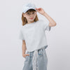 フレンチロゴプリントクロップドTシャツ