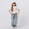 フレンチロゴプリントクロップドTシャツ