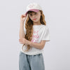 フレンチロゴプリントクロップドTシャツ