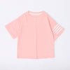 【2点セット】ラインデザインルーズTシャツ＋ショートパンツ