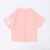 【2点セット】ラインデザインルーズTシャツ＋ショートパンツ