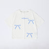 【2点セット】リボンプリントオーバーサイズTシャツ＋カラーストレートパンツ